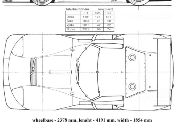 Marcos LM 600 (1995) (Маркос ЛМ 600 (1995)) - чертежи (рисунки) автомобиля